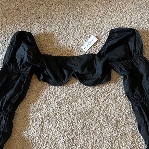 PacSun Elegant Black Off-Shoulder Blouse